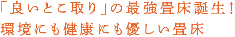 「良いとこ取り」の最強畳床誕生！環境にも健康にも優しい畳床